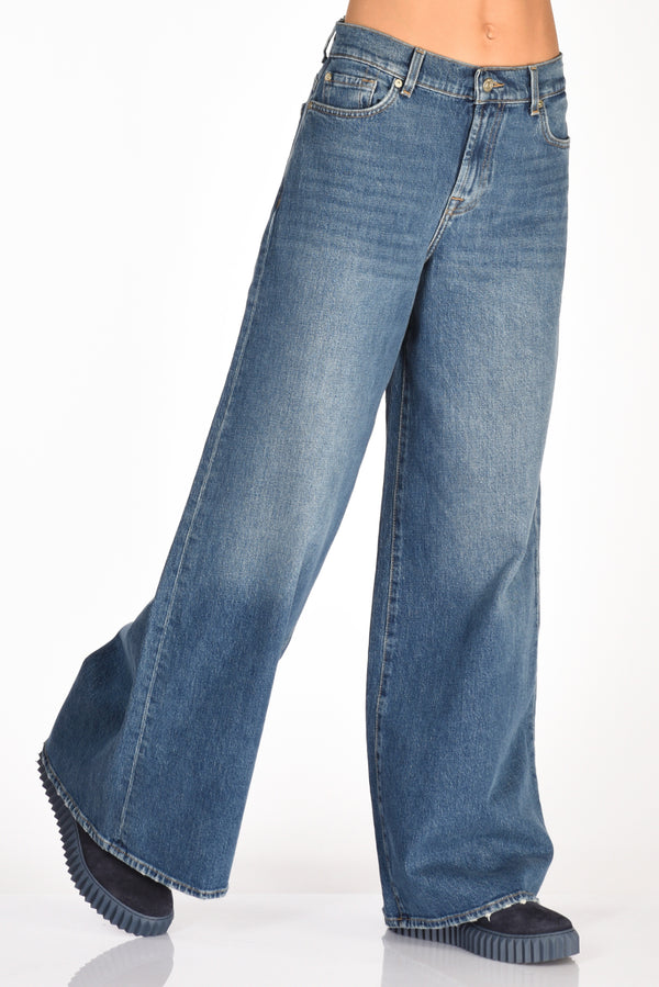 7 For All Mankind Jeans Marie Wide Blu Donna