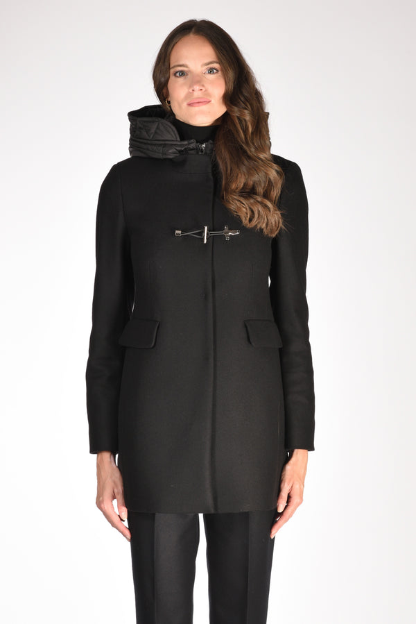 Fay Cappotto Toggle Nero Donna-2