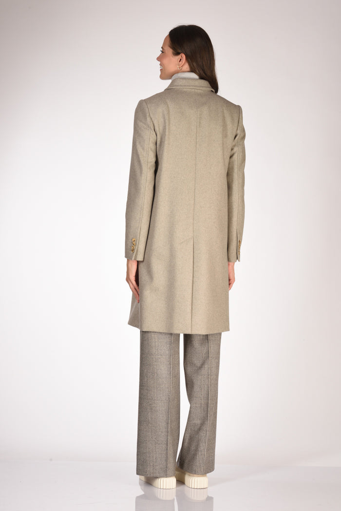Fay Cappotto Gancio Beige Melange Donna - 5