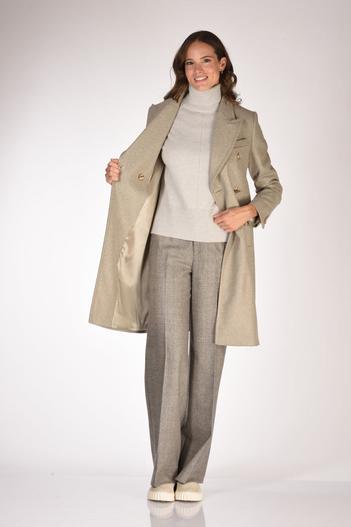Fay Cappotto Gancio Beige Melange Donna - 6