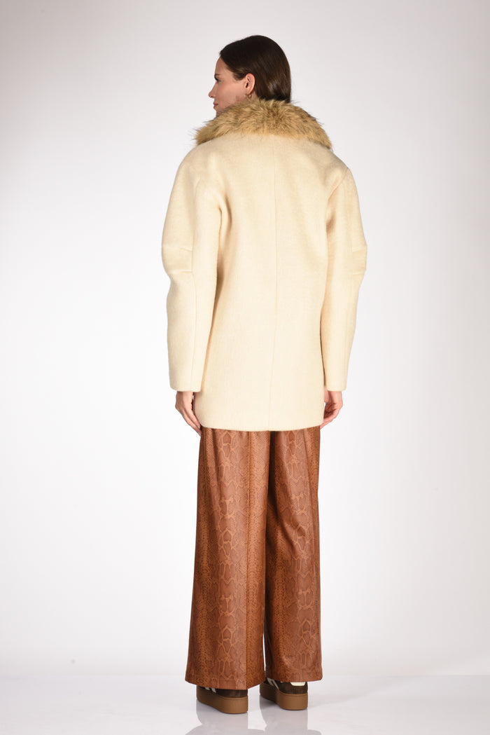 Ava Adore Cappotto Ecofur Beige Donna - 6