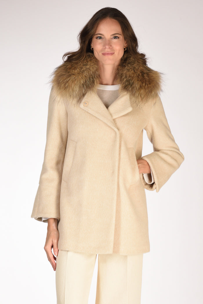 Ava Adore Caban Fur Beige Donna - 1