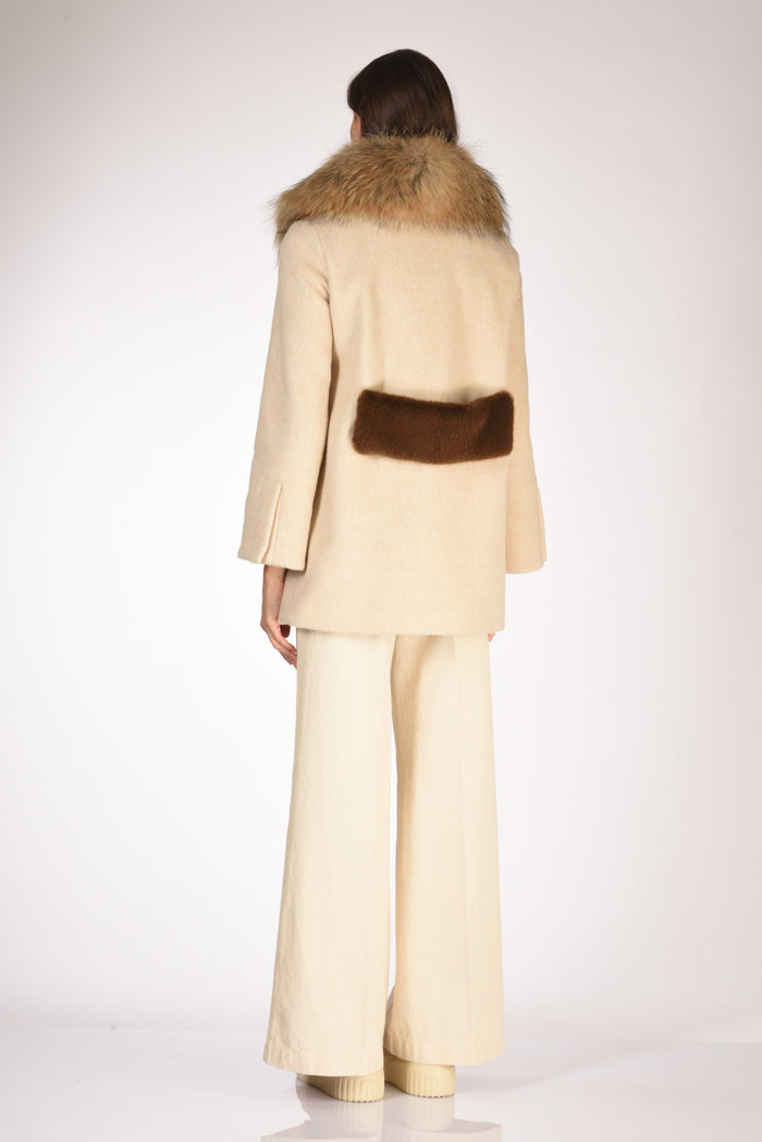 Ava Adore Caban Fur Beige Donna - 5