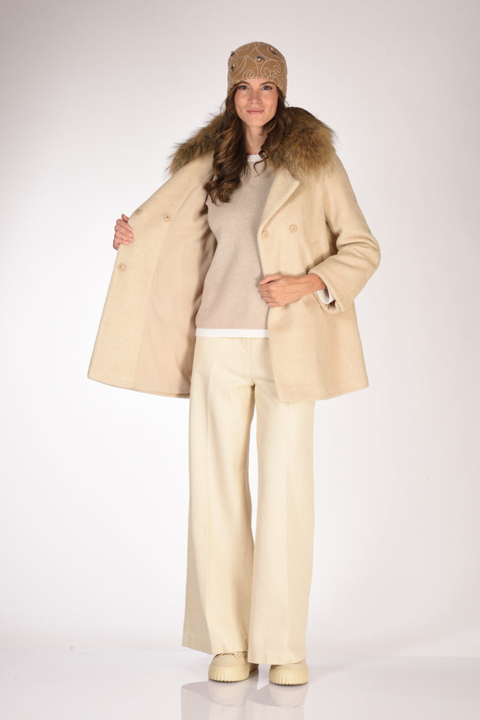 Ava Adore Caban Fur Beige Donna - 6