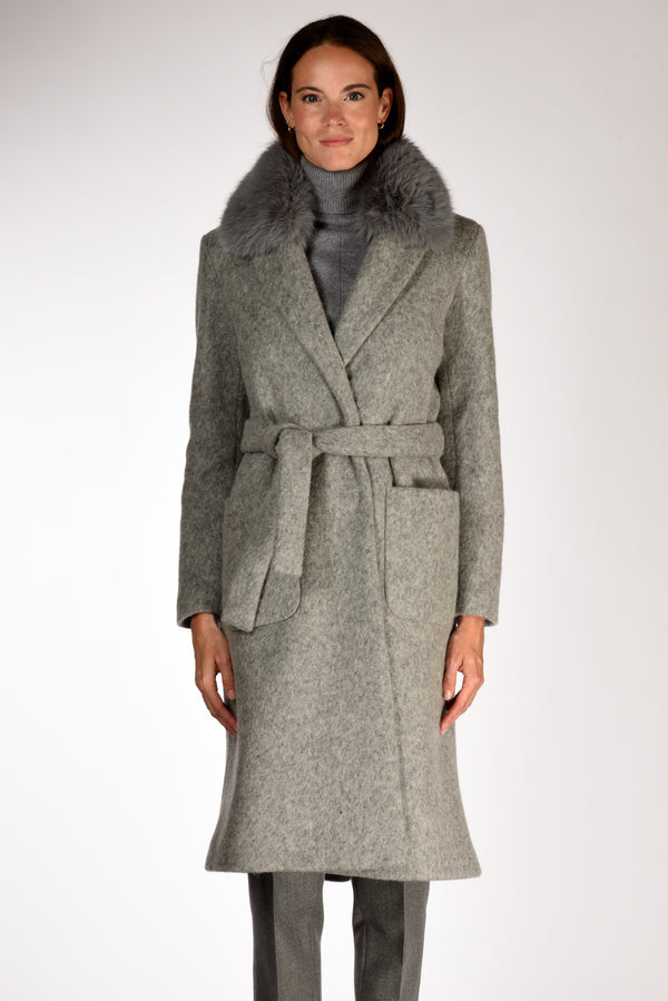 Ava Adore Cappotto Ecofur Grigio Donna-2