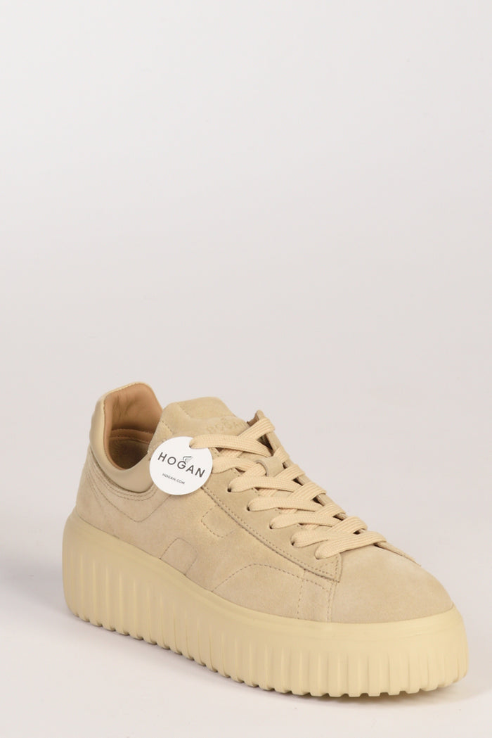 Hogan Sneakers H Stripes Beige Donna - 3