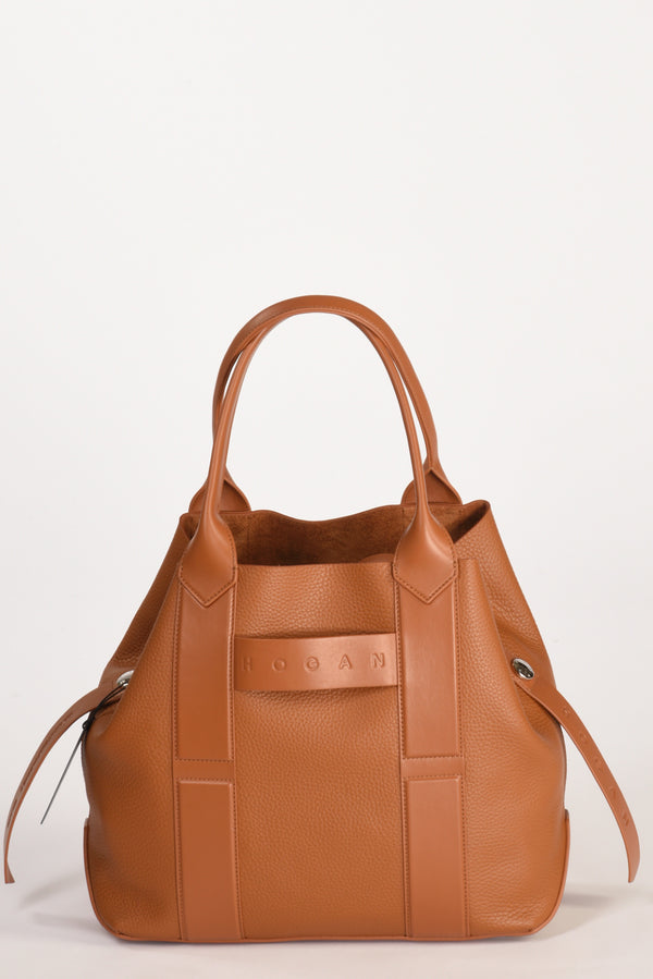 Hogan Shopping Script Beige Cuoio Donna