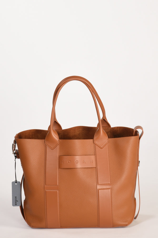 Hogan Shopping Script Beige Cuoio Donna-2