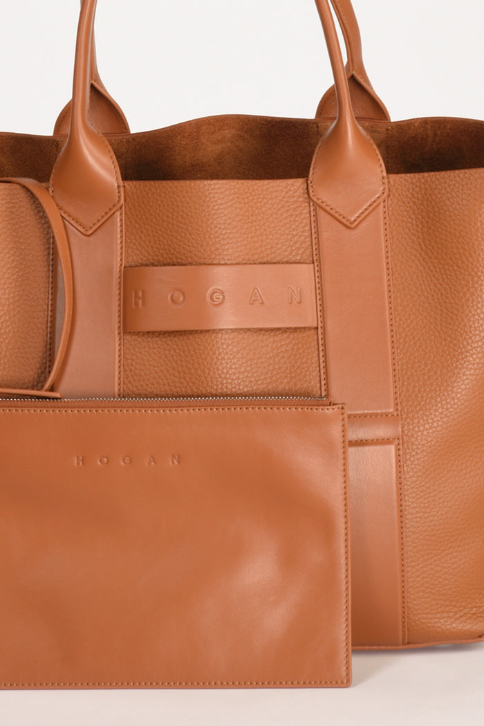 Hogan Shopping Script Beige Cuoio Donna - 5