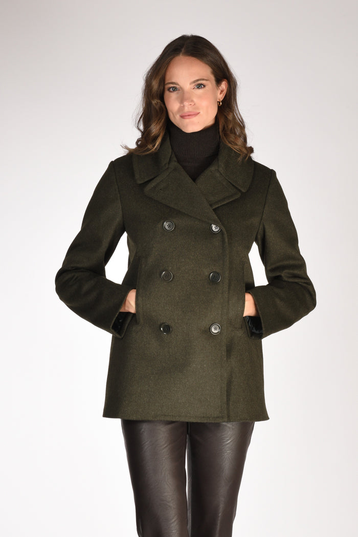 Aspesi Caban Peacot Verde Donna - 1