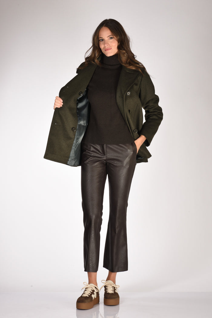 Aspesi Caban Peacot Verde Donna - 6