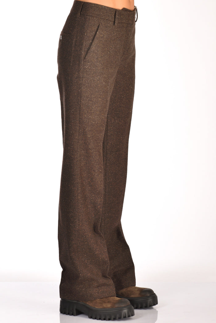 Incotex Slowear Pantalone Petra Marrone Melange Donna - 4