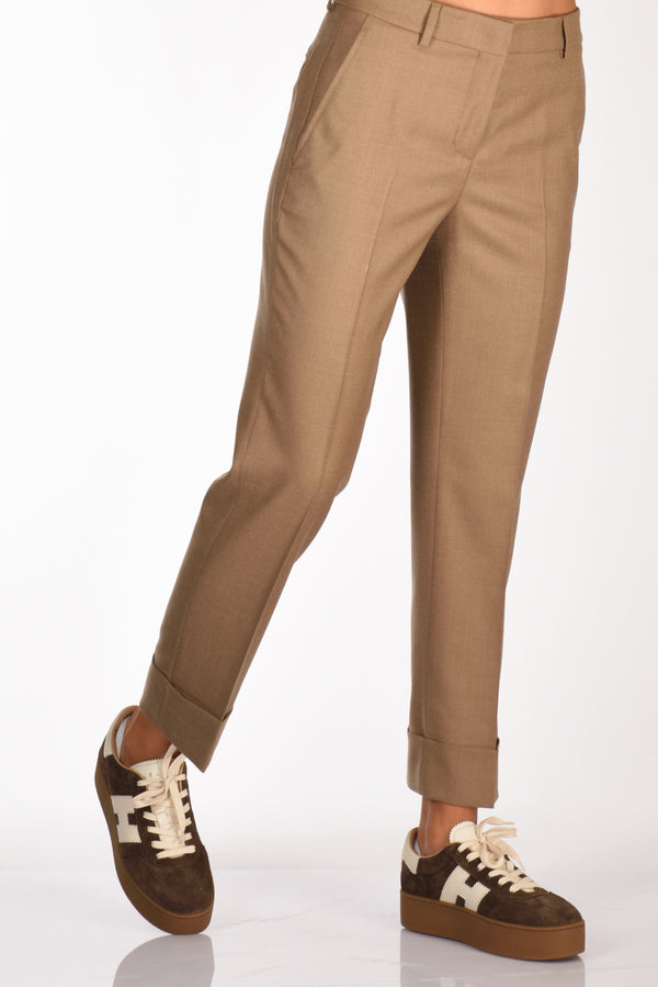 Incotex Slowear Pantalone Nevet Beige Scuro Donna