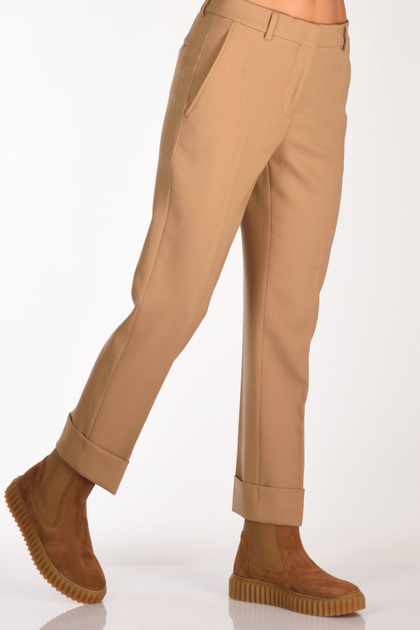Incotex Slowear Pantalone Nevet Beige Cammello Donna