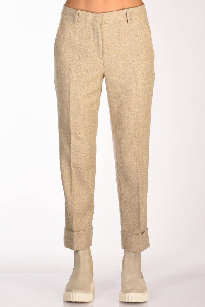 Incotex Slowear Pantalone Nevet Beige Melange Donna - 3