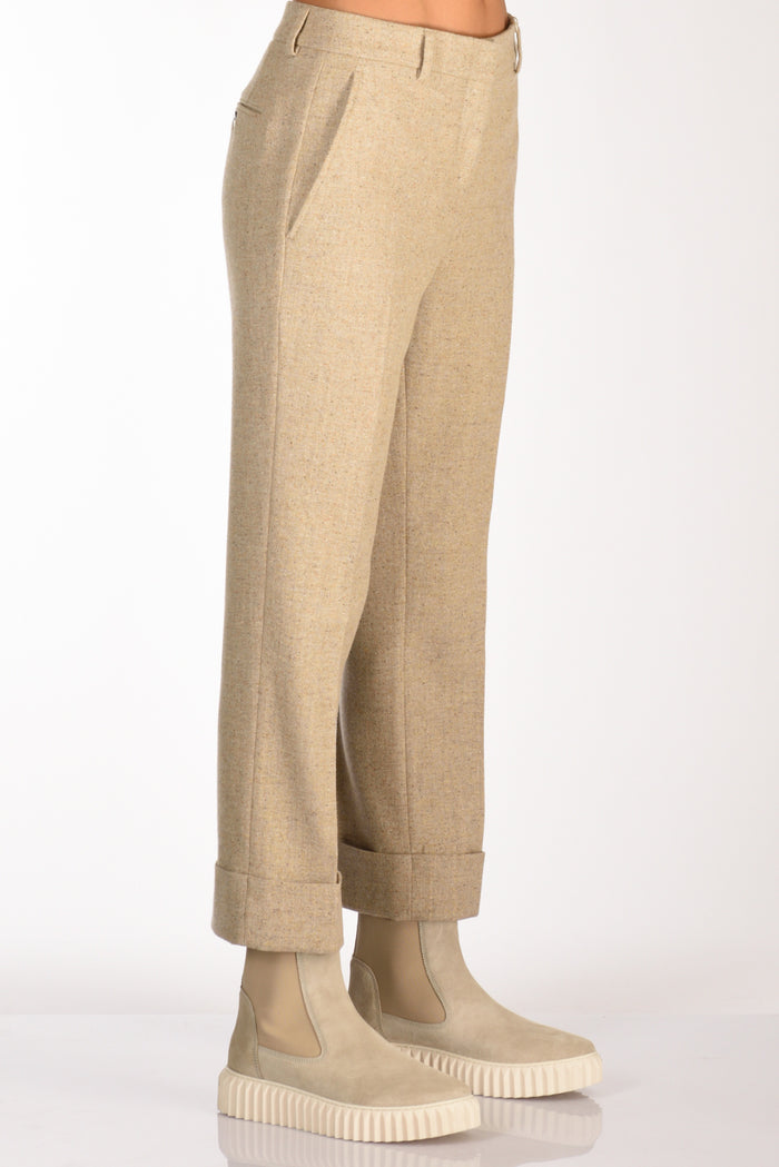 Incotex Slowear Pantalone Nevet Beige Melange Donna - 4