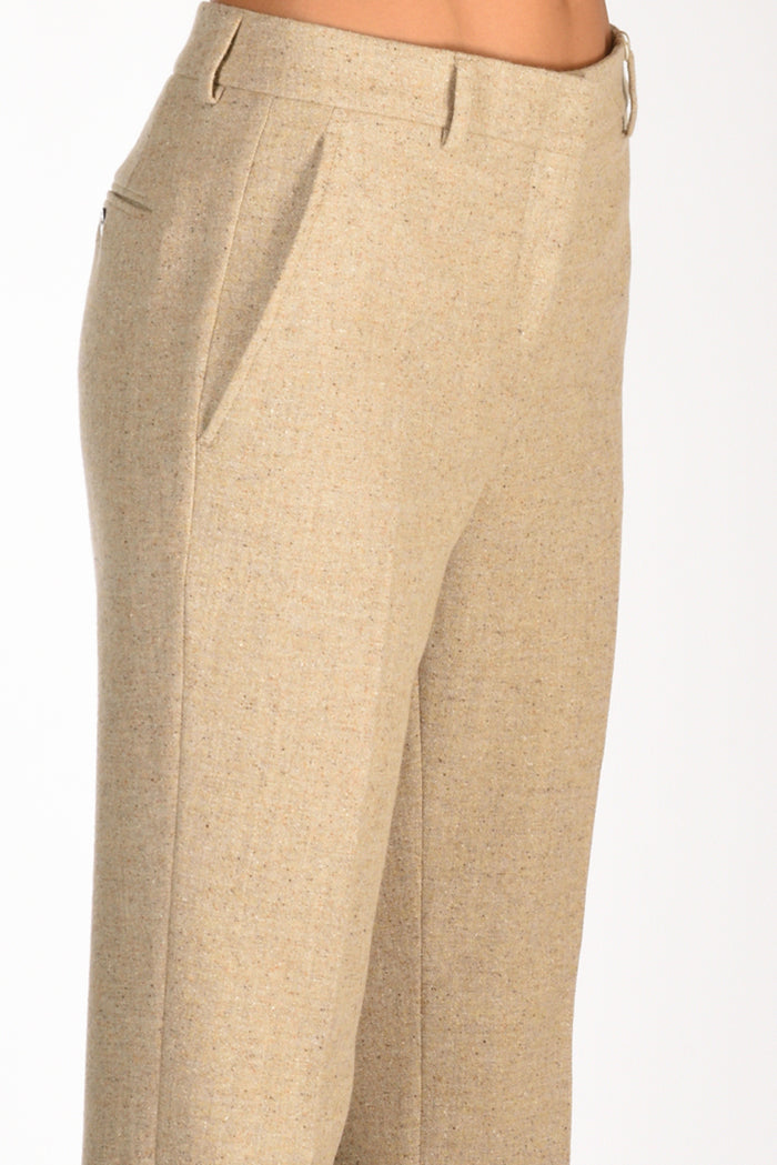 Incotex Slowear Pantalone Nevet Beige Melange Donna - 5