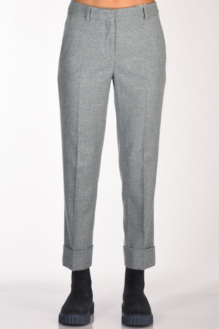 Incotex Slowear Pantalone Nevet Azzurro Melange Donna - 3