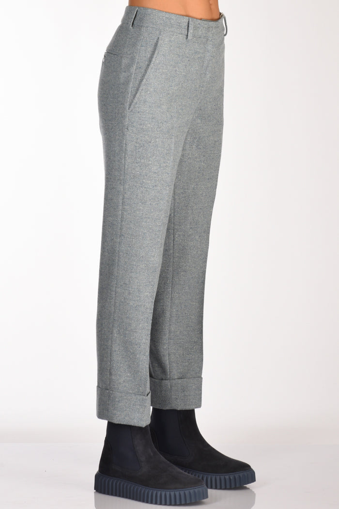 Incotex Slowear Pantalone Nevet Azzurro Melange Donna - 4