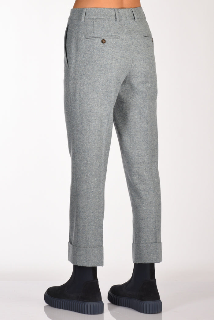 Incotex Slowear Pantalone Nevet Azzurro Melange Donna - 5