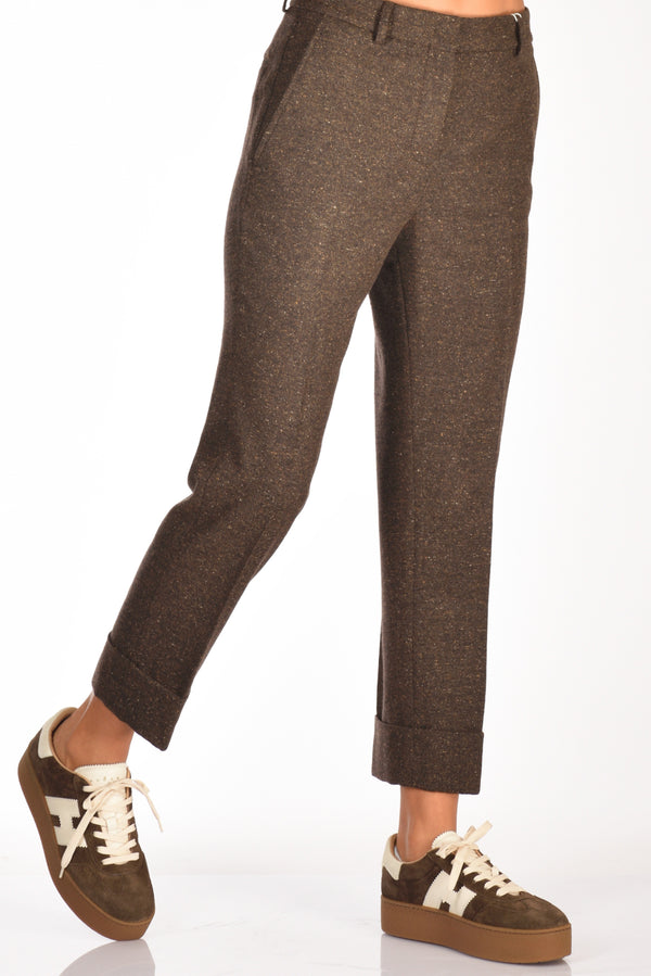 Incotex Slowear Pantalone Nevet Marrone Melange Donna