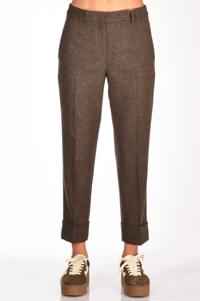 Incotex Slowear Pantalone Nevet Marrone Melange Donna - 3