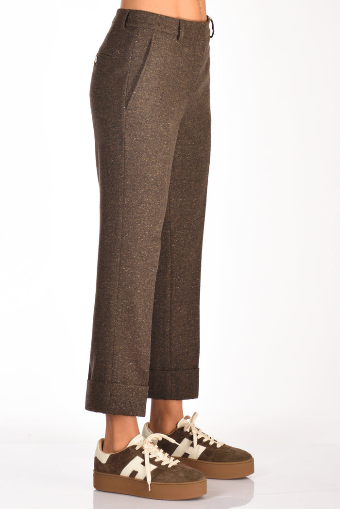 Incotex Slowear Pantalone Nevet Marrone Melange Donna - 4