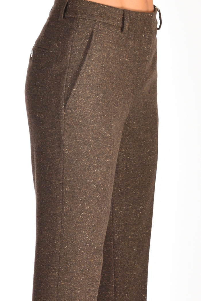 Incotex Slowear Pantalone Nevet Marrone Melange Donna - 5