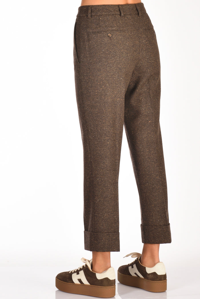 Incotex Slowear Pantalone Nevet Marrone Melange Donna - 6