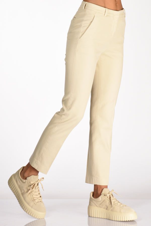 Incotex Slowear Pantalone Leyre Beige Chiaro Donna