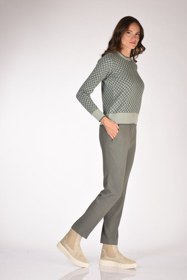 Incotex Slowear Pantalone Leyre Azzurro Polvere Donna-2