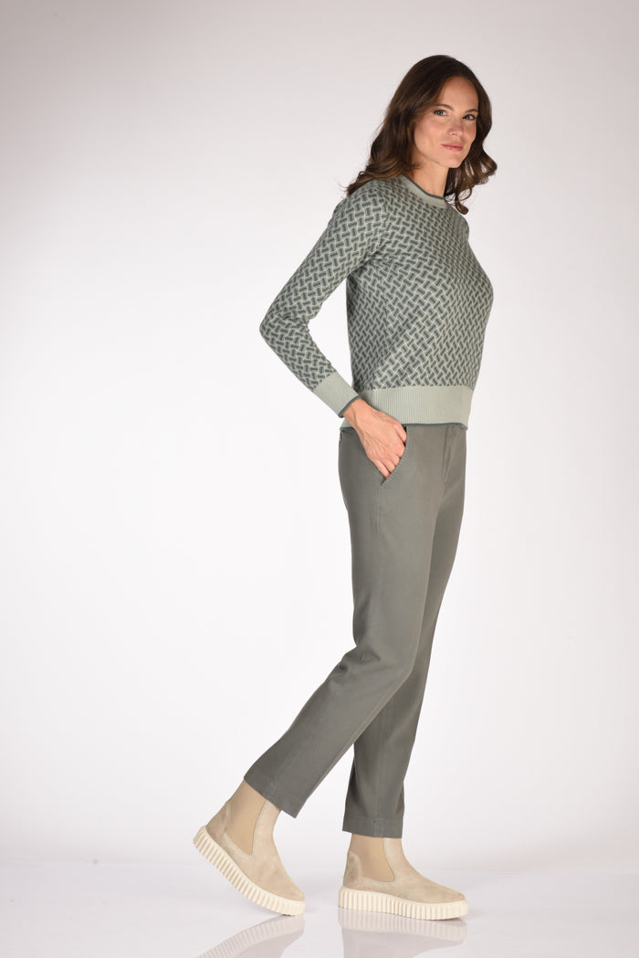 Incotex Slowear Pantalone Leyre Azzurro Polvere Donna - 2
