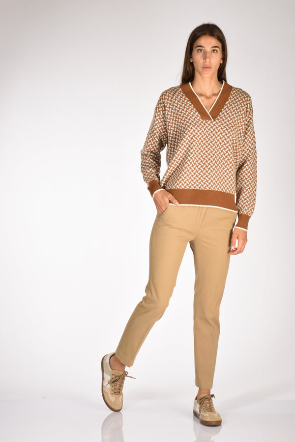 Incotex Slowear Pantalone Leyre Beige Donna-2