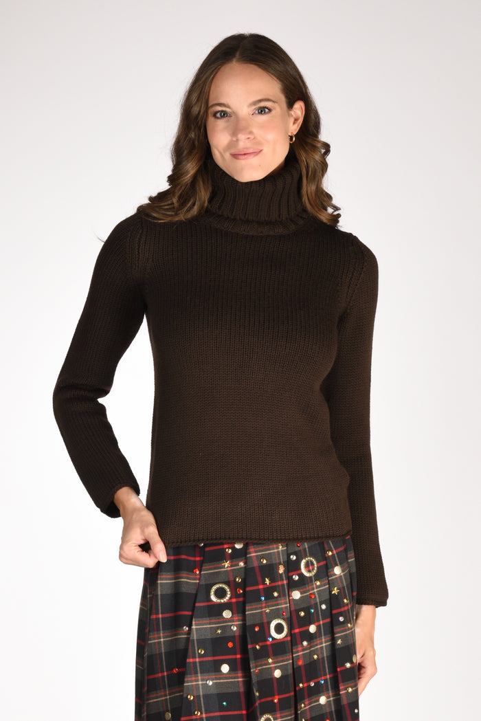 Zanone Slowear Collo Alto Marrone Donna - 1