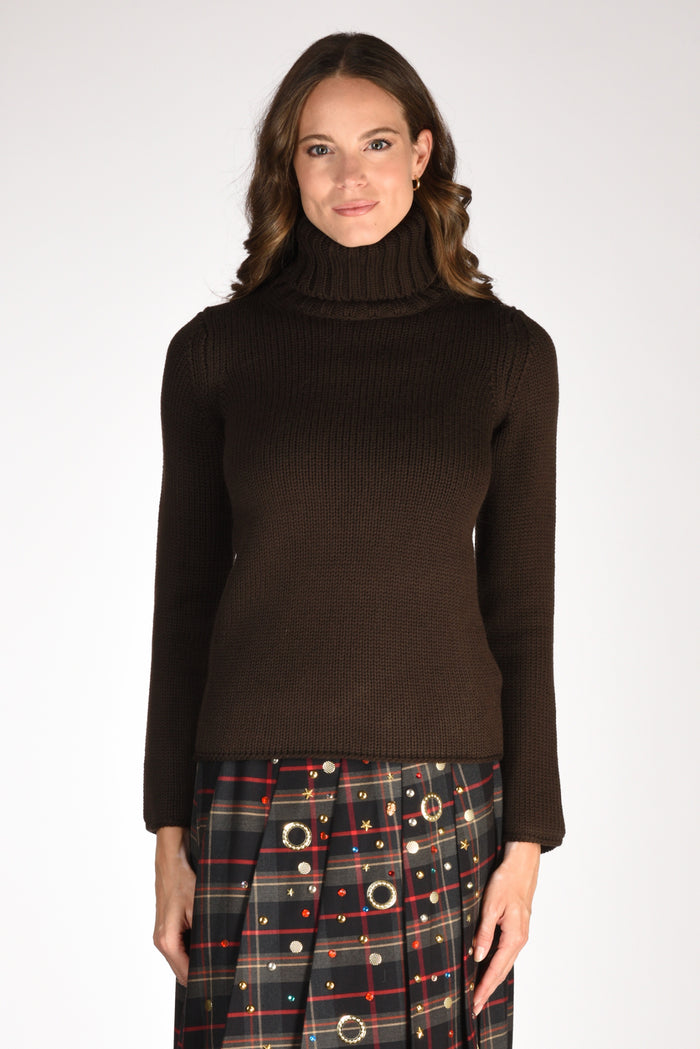 Zanone Slowear Collo Alto Marrone Donna - 2