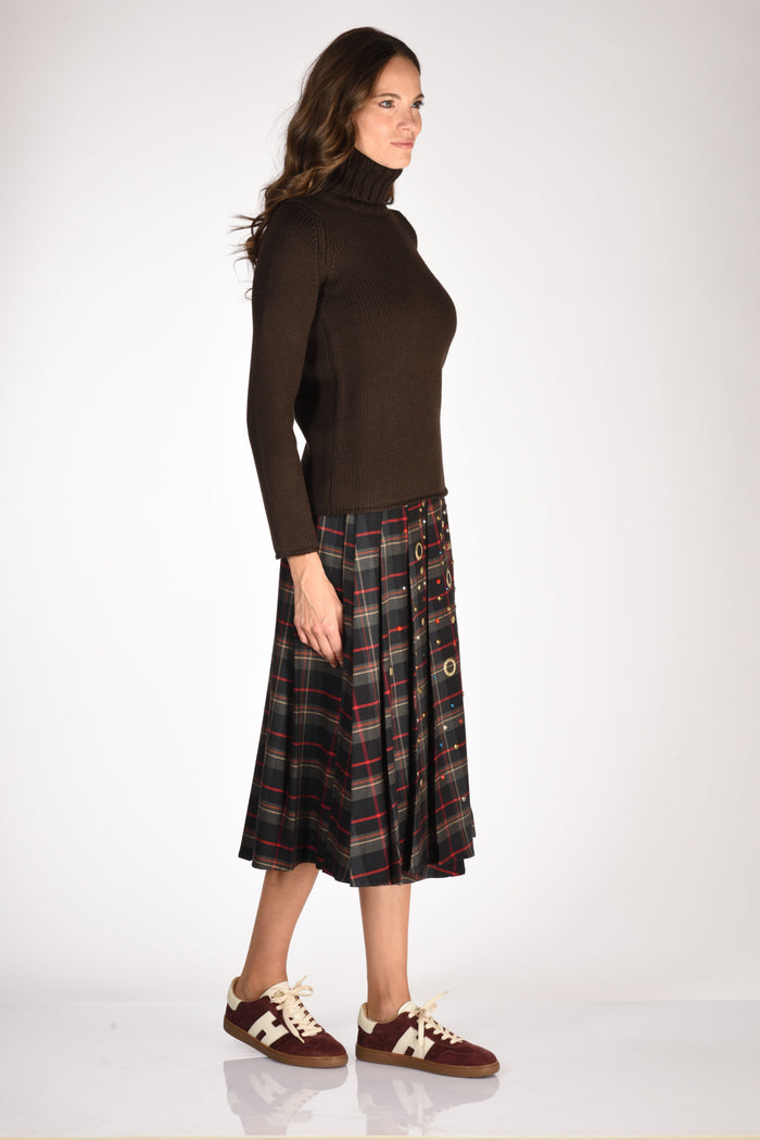 Zanone Slowear Collo Alto Marrone Donna - 4