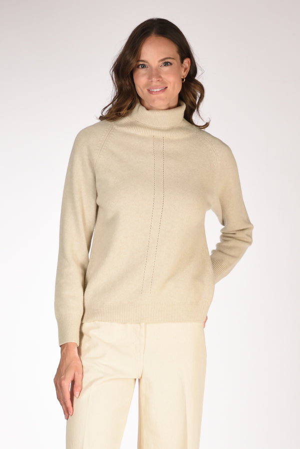 Zanone Slowear Maglia Lupetto Beige Chiaro Donna