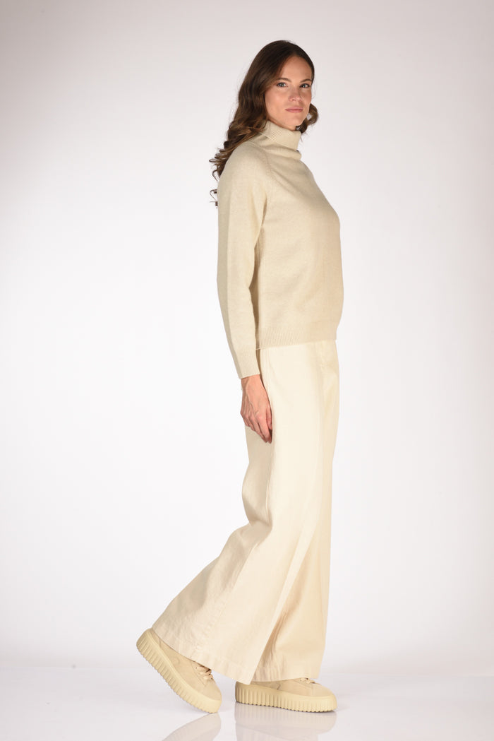 Zanone Slowear Maglia Lupetto Beige Chiaro Donna - 4