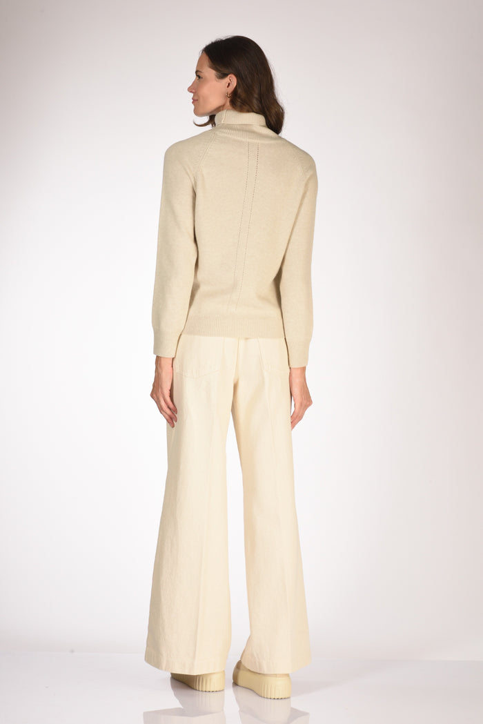 Zanone Slowear Maglia Lupetto Beige Chiaro Donna - 5