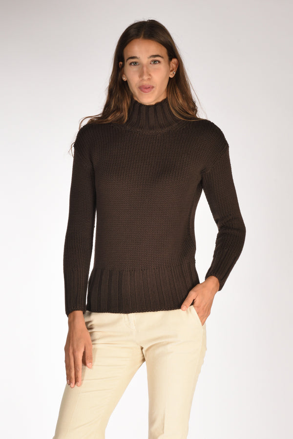 Zanone Slowear Maglia Lupetto Marrone Donna