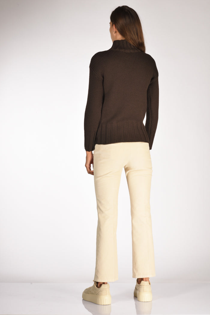 Zanone Slowear Maglia Lupetto Marrone Donna - 5