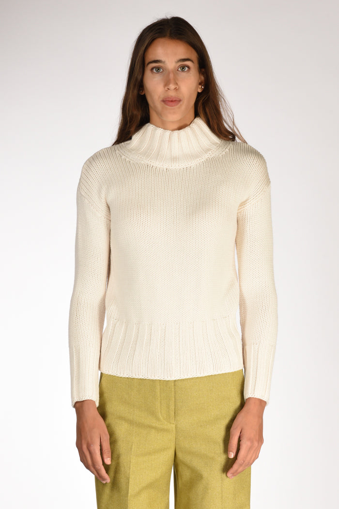 Zanone Slowear Maglia Lupetto Bianco Naturale Donna - 2
