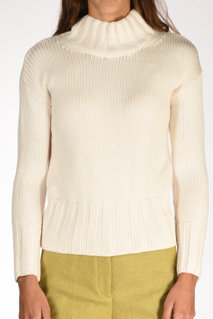 Zanone Slowear Maglia Lupetto Bianco Naturale Donna - 3