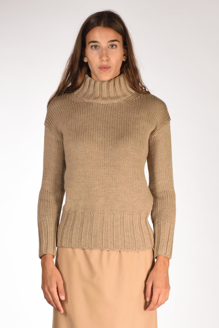Zanone Slowear Maglia Lupetto Marrone Chiaro Donna - 2
