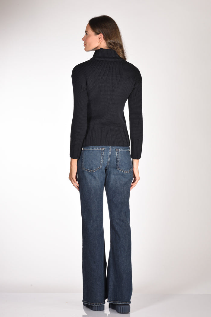 Zanone Slowear Maglia Lupetto Blu Donna - 5