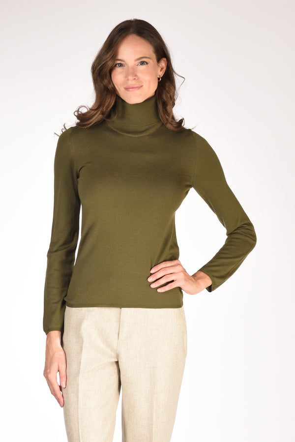 Zanone Slowear Collo Alto Verde Donna