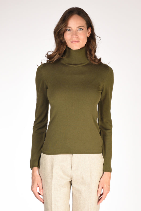 Zanone Slowear Collo Alto Verde Donna-2