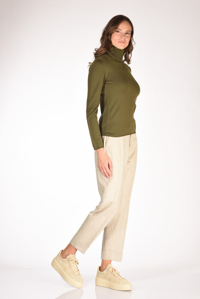Zanone Slowear Collo Alto Verde Donna - 4