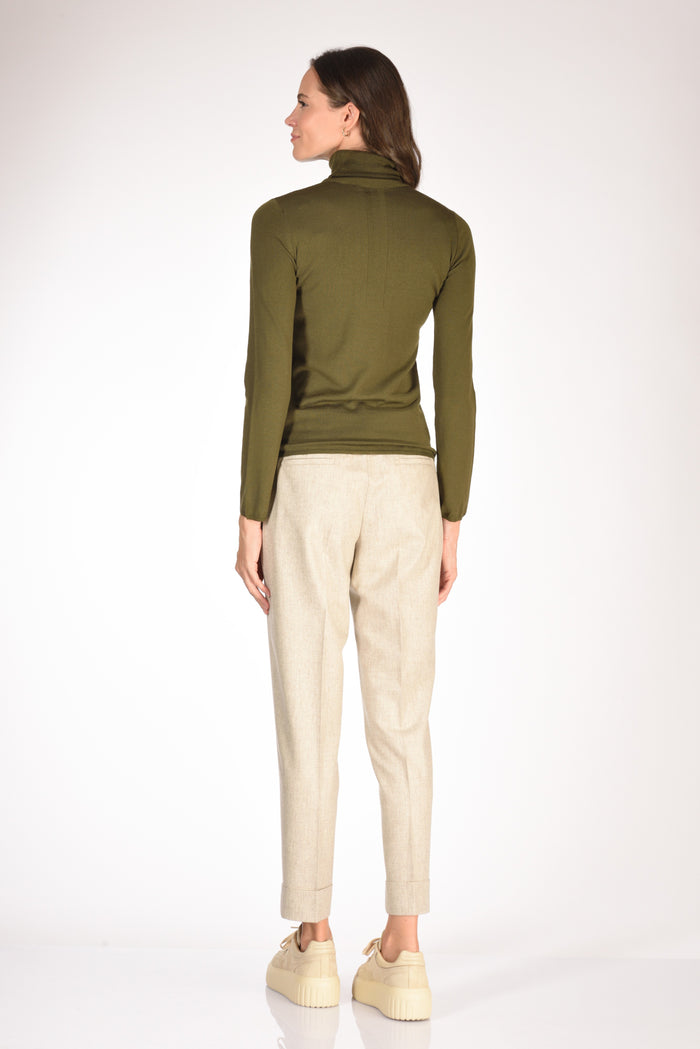 Zanone Slowear Collo Alto Verde Donna - 5