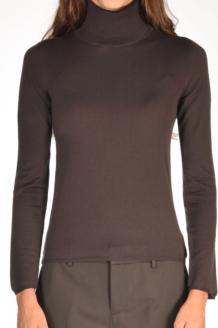Zanone Slowear Collo Alto Marrone Donna - 3